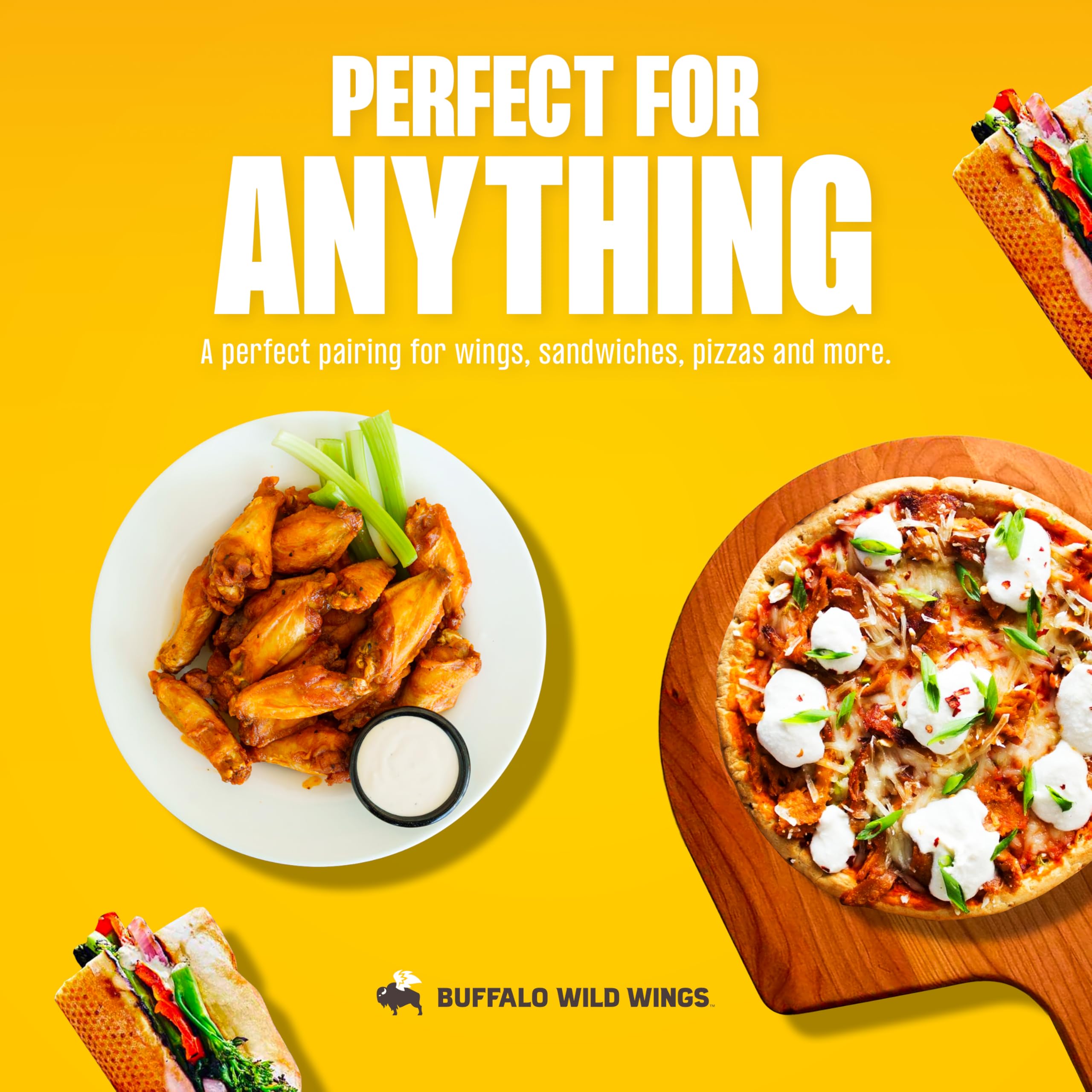 Buffalo Wild Wings Southwestern Ranch Sauce wings tossed for smoky kick