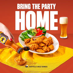 Buffalo Wild Wings Spicy Garlic Buffalo Sauce used to marinate chicken with zesty tang.