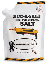 BUG-A-SALT high performance salt pouch pour showcases controlled dispensing for faster target hits.
