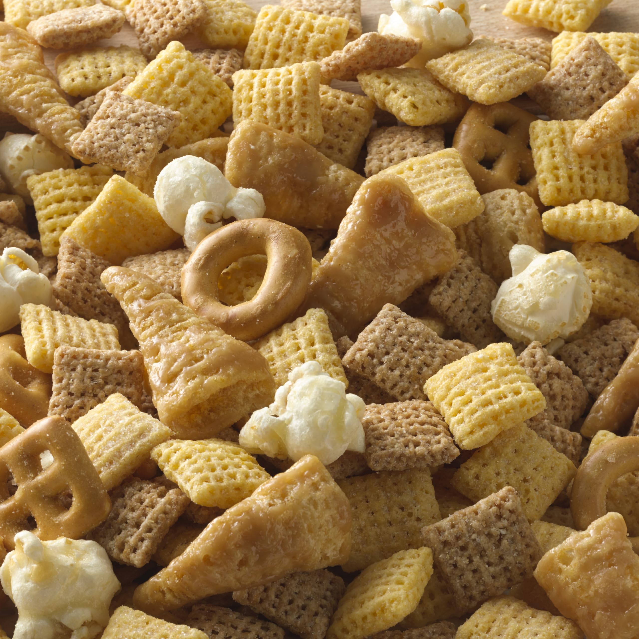 Ingredient list on Bugles Caramel Snacks packaging.