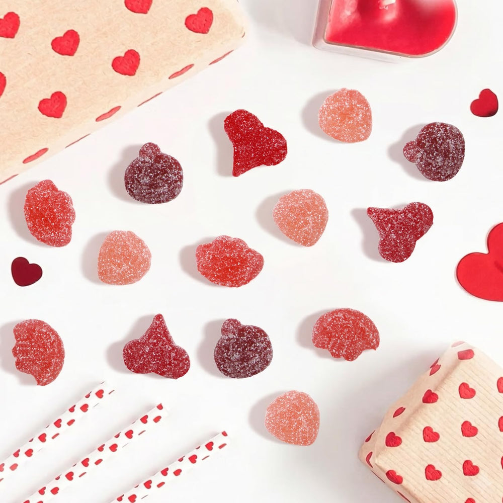 Buha Sweets all-red sour gummy assortment with soft chew and tangy flavor.
