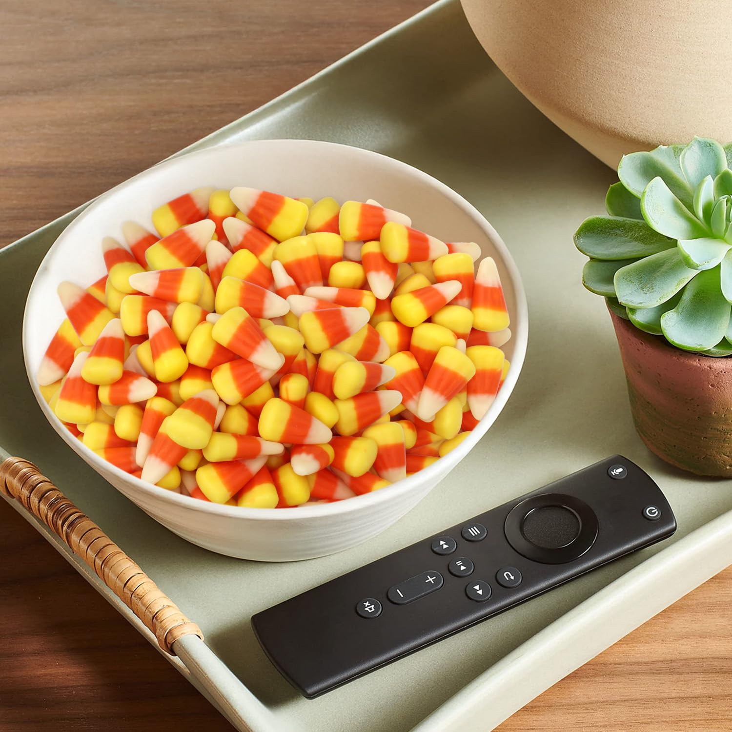 Buha Sweets candy corn fall-table decor for seasonal centerpiece