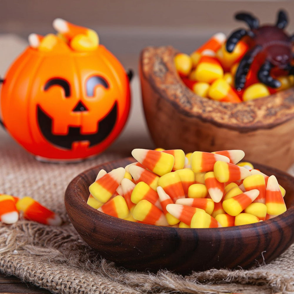 Buha Sweets candy corn colors brighten party display and gifts