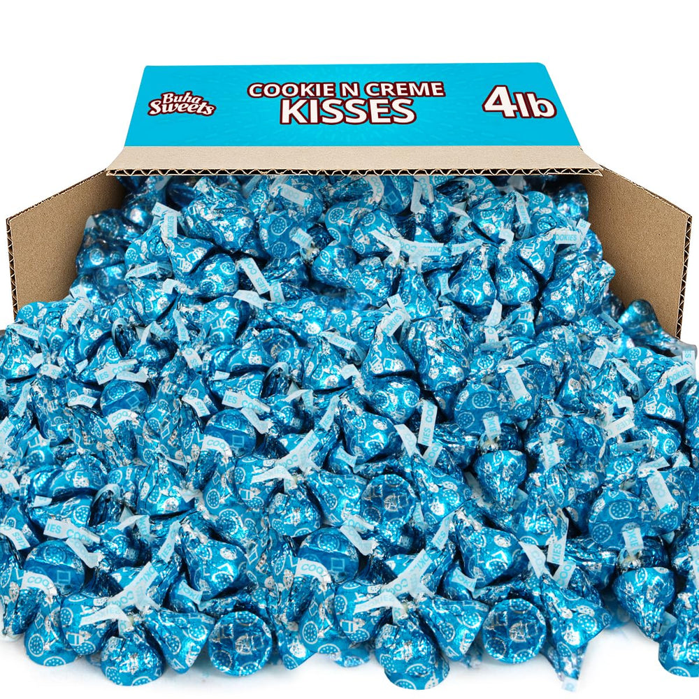 Buha Sweets Cookies & Cream Kisses blue bulk pack for events.