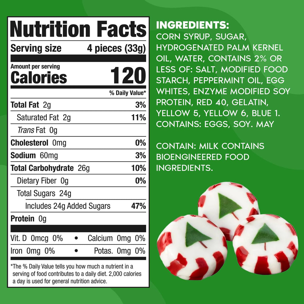 Buha Sweets green Christmas tree center in nougat piece