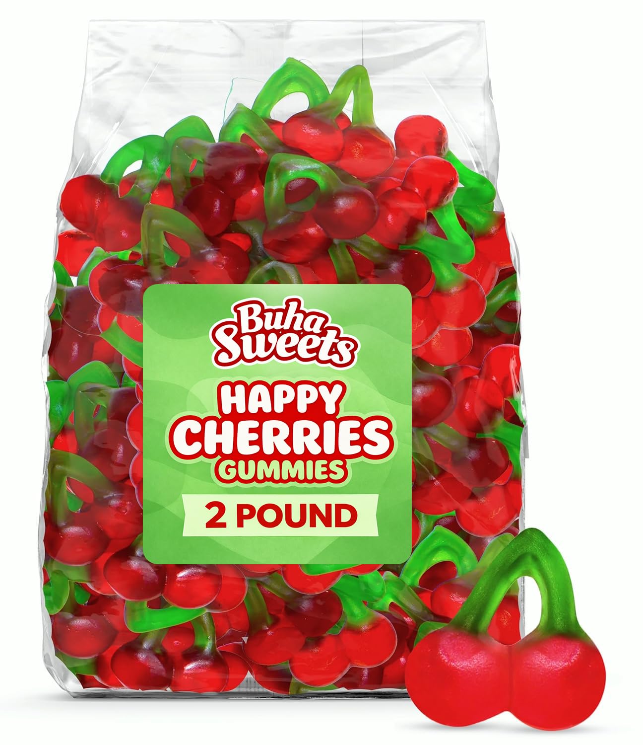 Buha Sweets Happy Cherries bulk bag ideal for party buffets and gifting.