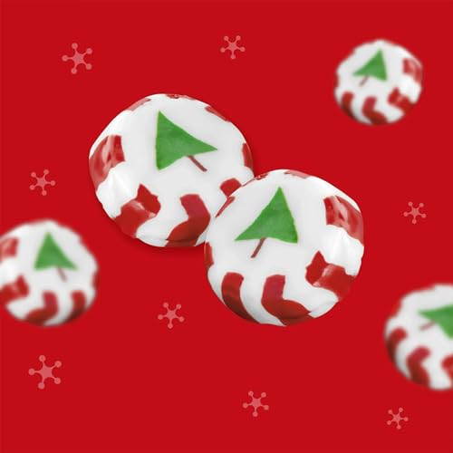 Buha Sweets red and white peppermint swirl on display
