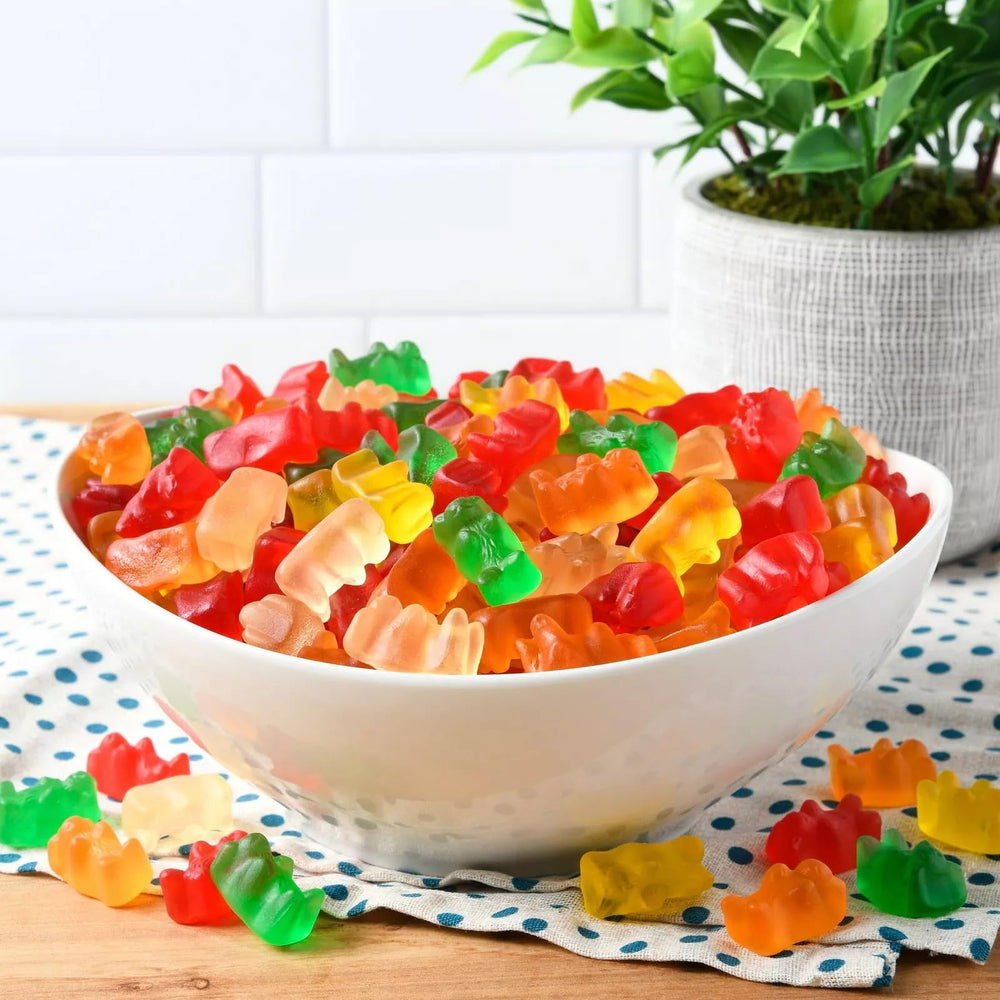 Buha Sweets soft chewy gummy bears with fruity flavors, perfect for dessert tables.