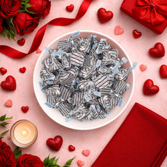 Buha Sweets Valentine’s Day candy display featuring Hugs for classrooms.