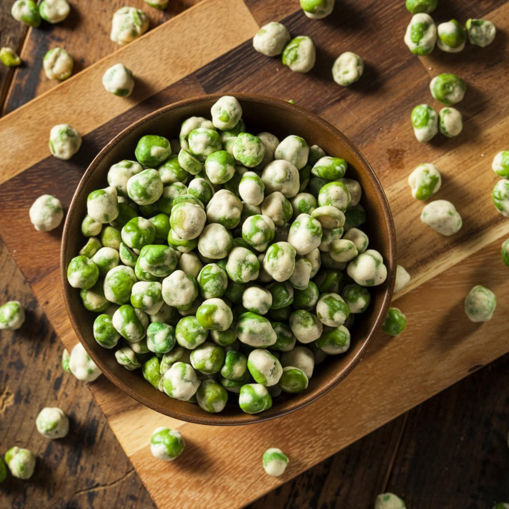 Buha Sweets Wasabi Peas mixed into trail mix for added crunch.