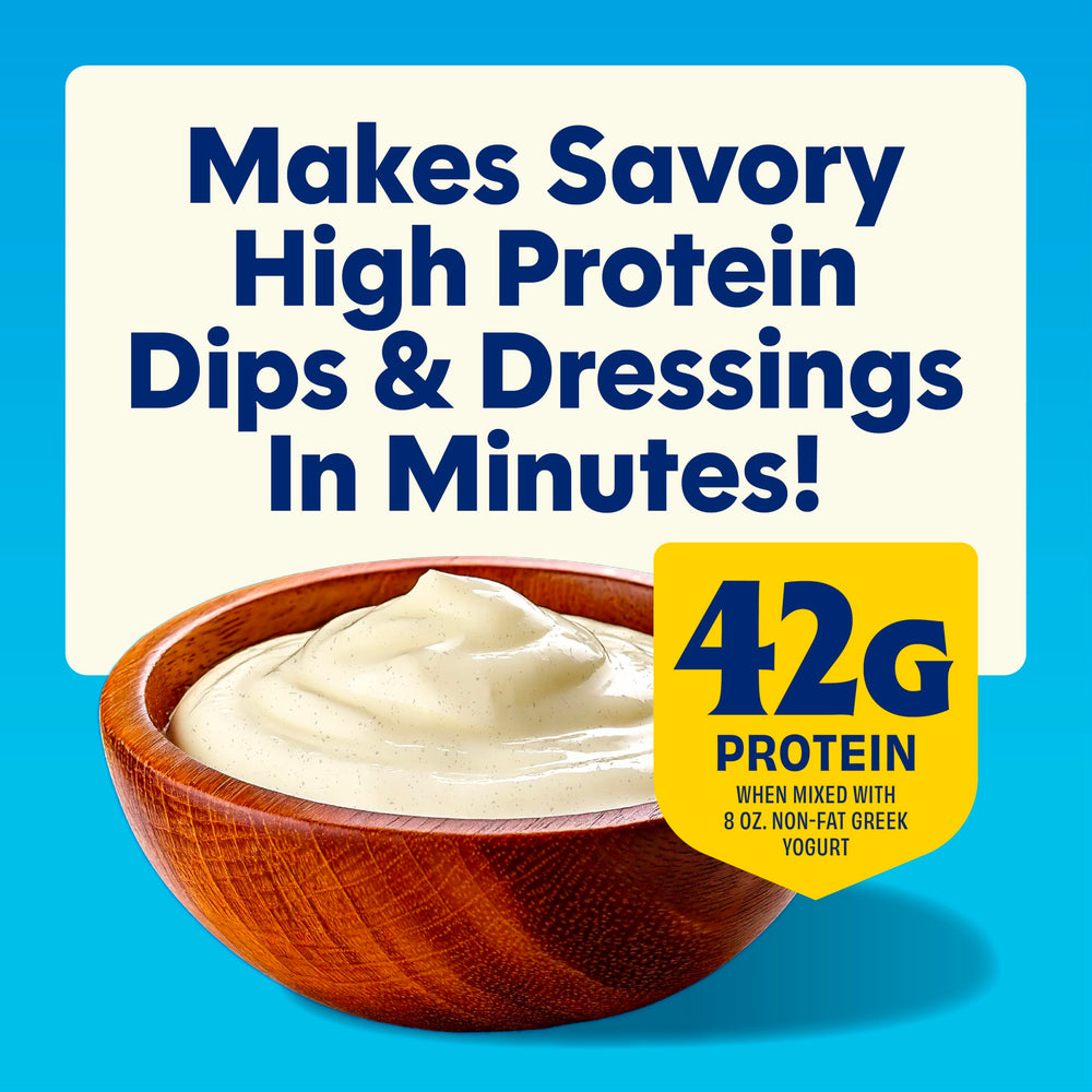 Build the Body Protein Ranch Dressing with lemon juice for a light, zesty finish.