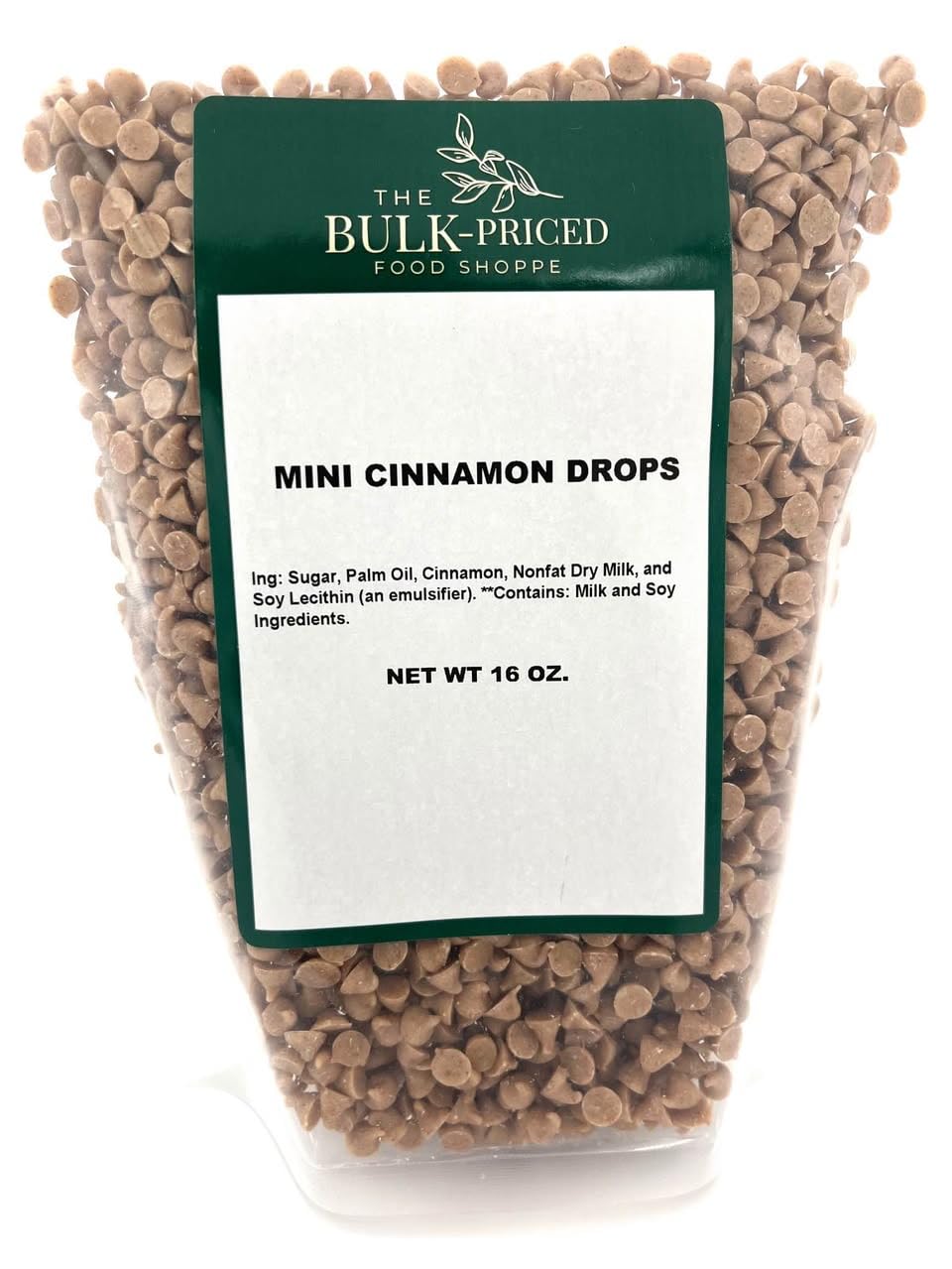 The Bulk-Priced Food Shoppe mini cinnamon drops in resealable package for freshness.