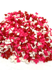 The Bulk-Priced Food Shoppe Valentine sprinkles in a resealable 8 oz bag stay fresh.
