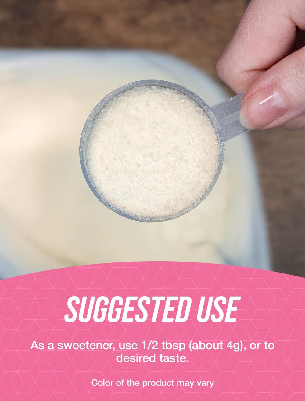 BulkSupplements Allulose powder easily dissolves in hot or cold beverages.