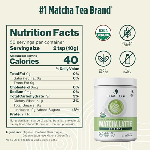 Cozy at-home cafe scene with bulk value size matcha latte mix.