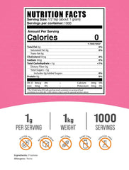 BulkSupplements Fructose powder with a measuring spoon for precise kitchen sweetening.