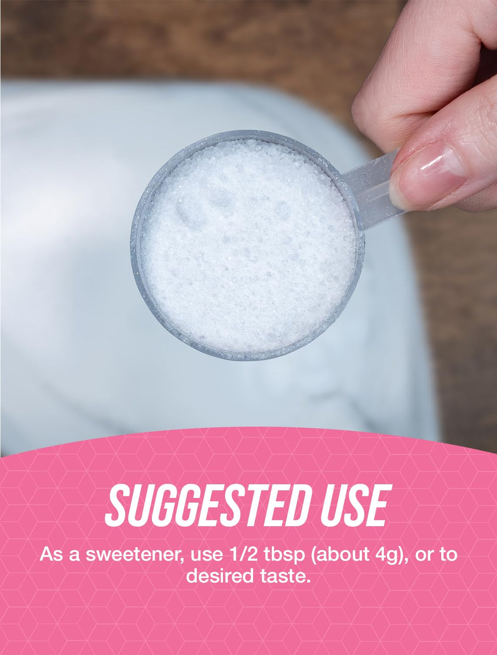 BulkSupplements Xylitol powder in a glass bowl ready for kitchen use