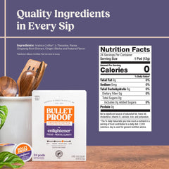 Bulletproof Enlightener pods close-up with rich aroma for sharper mornings