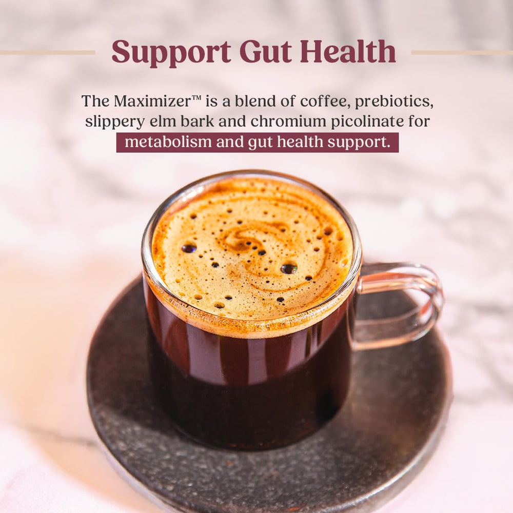 Bulletproof The Maximizer Arabica beans indicating sustainable sourcing from small farms.