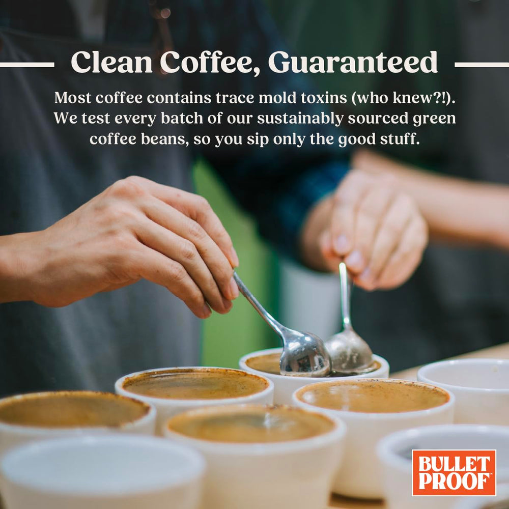 Bulletproof The Mentalist caramel notes image conveys warmth and smooth finish.