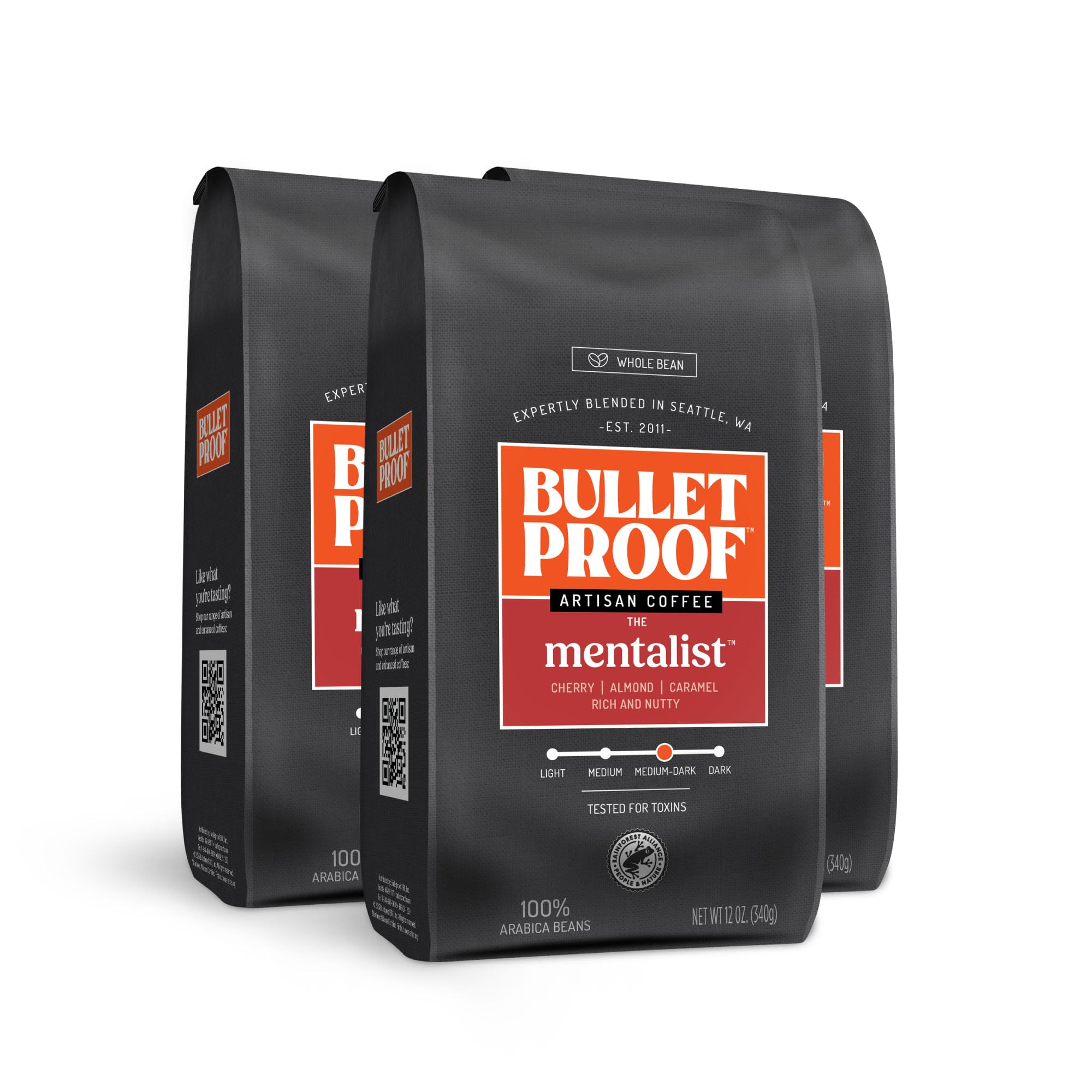 Bulletproof The Mentalist pack of 3 bags, convenient clean coffee option.
