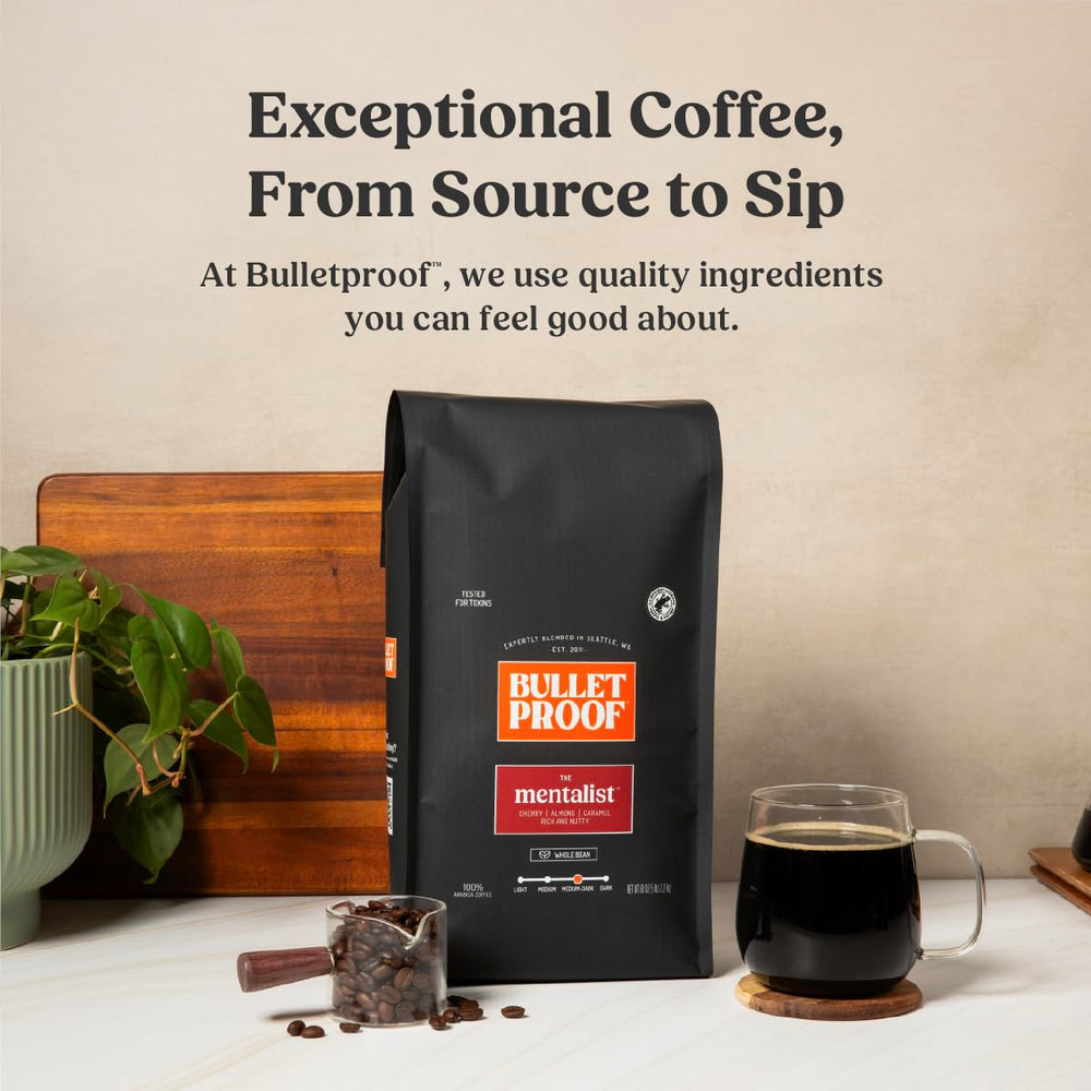 Rainforest Alliance logo indicating sustainable sourcing for Bulletproof The Mentalist.