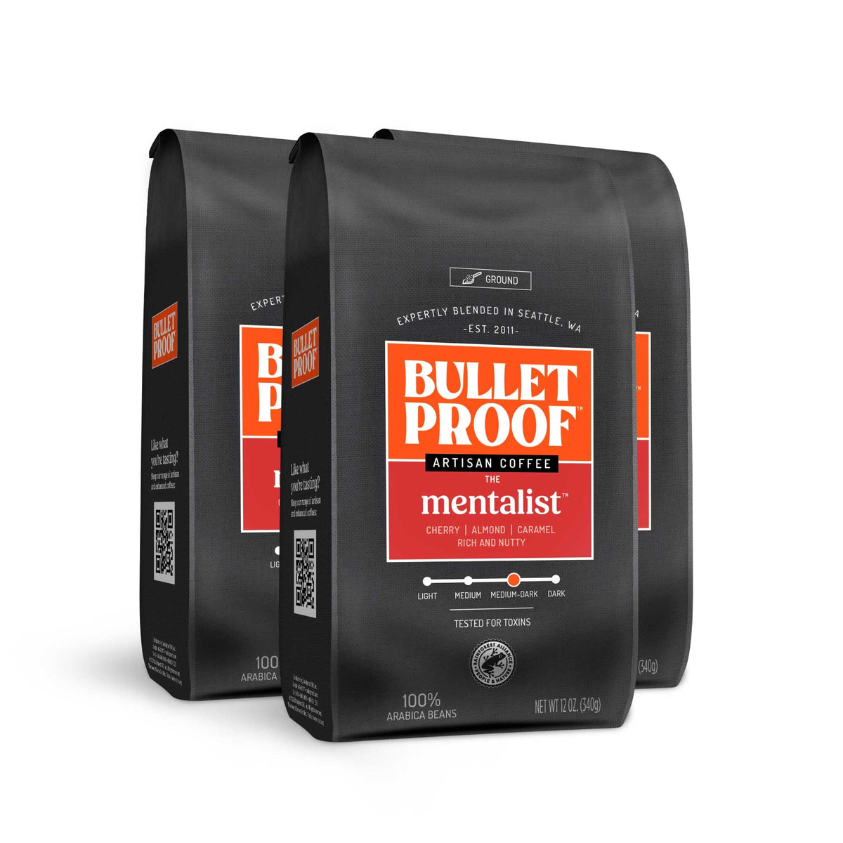 Bulletproof The Mentalist pack of three 12 oz bags for reliable daily brewing.