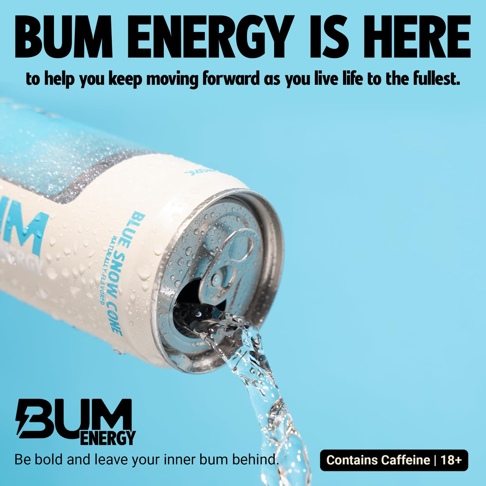 BUM Energy 12-pack display highlights convenience and sugar-free energy