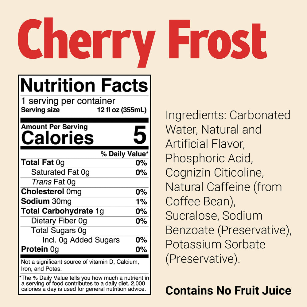 BUM Energy Cherry Frost glass pour shows lightly carbonated goodness and refreshing flavor