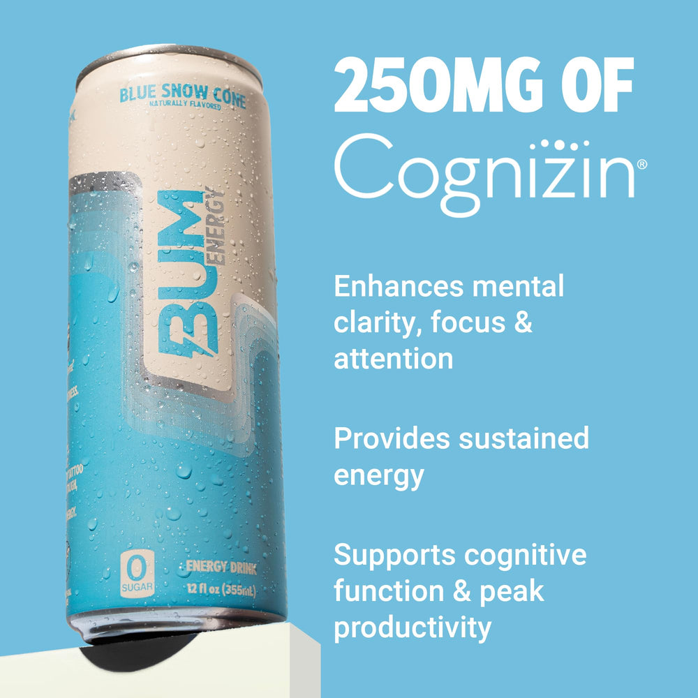 BUM Energy can showcases light carbonation for a refreshing sip