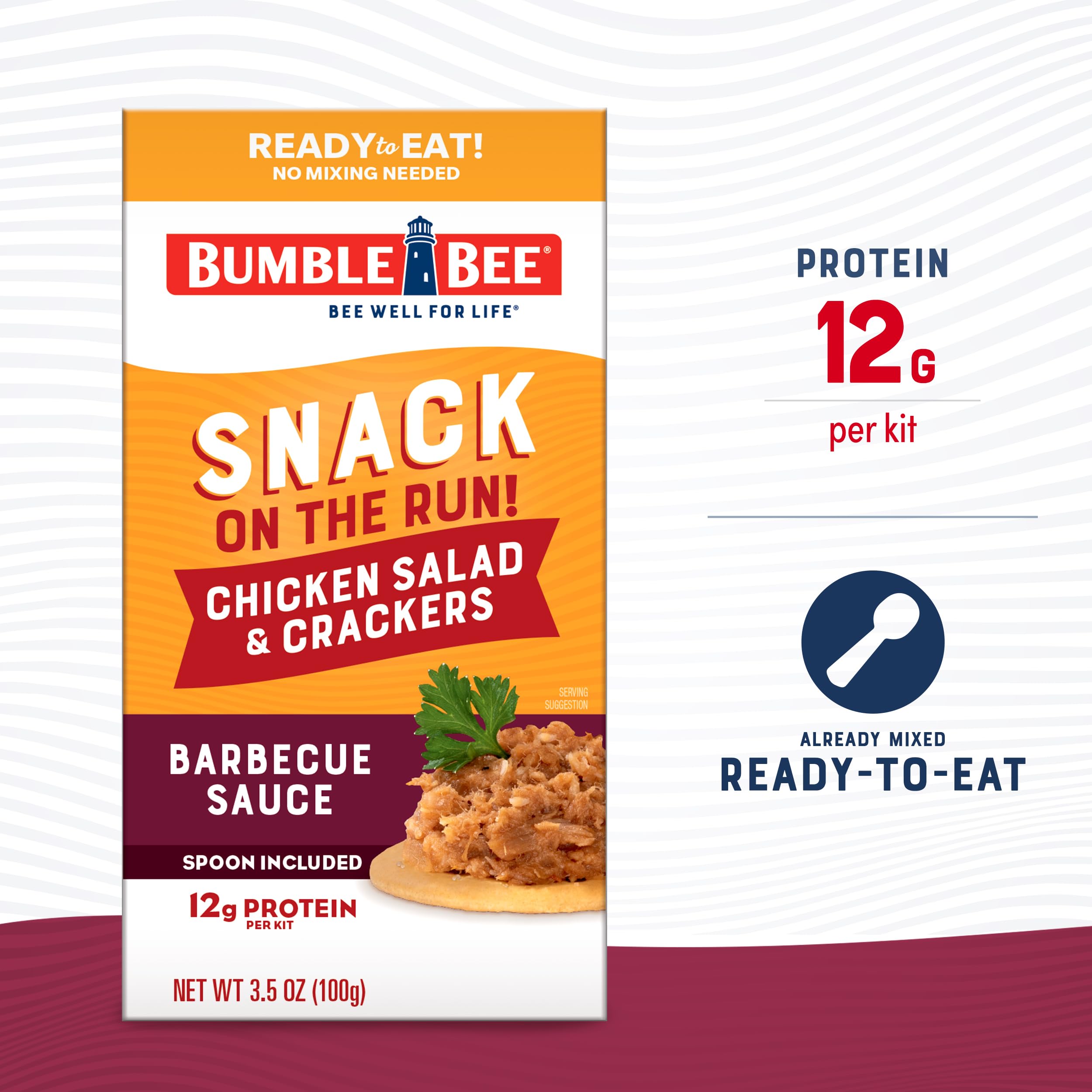Bumble Bee 12g protein per serving snack on the go.