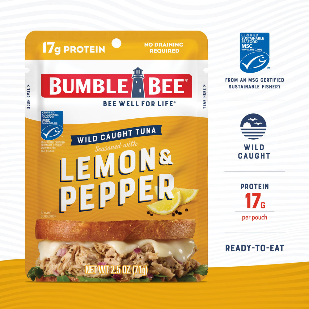 Bumble Bee tuna provides 17g protein per serving for post-workout meals