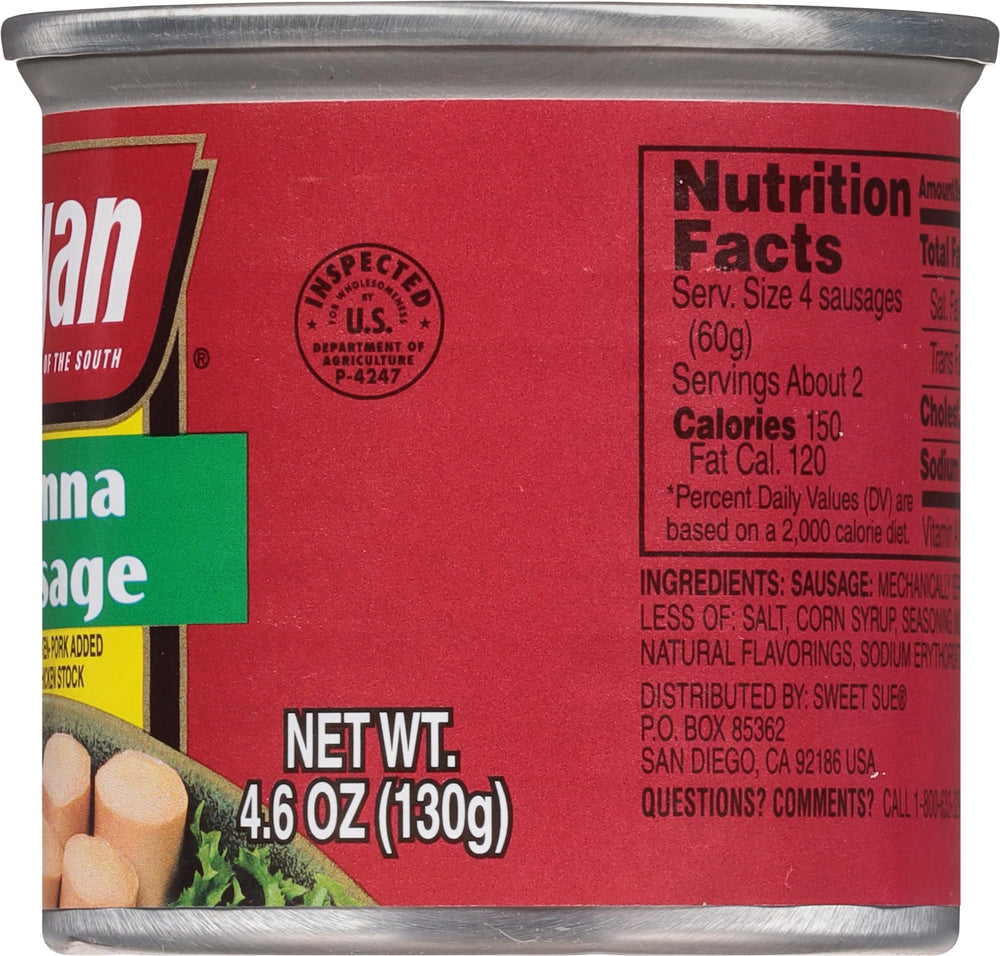 BRYAN Vienna Sausage packed for camping or outdoor trips.