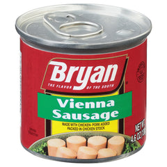 BRYAN Vienna Sausage can in a pull-top can for quick protein on the go.