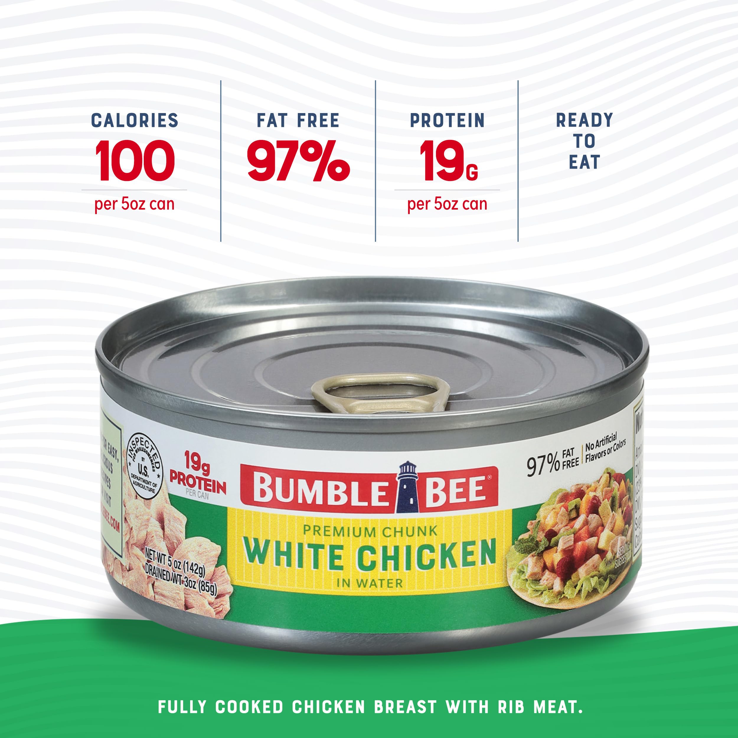 Bumble Bee chicken in a salad being prepared, showcasing versatility.