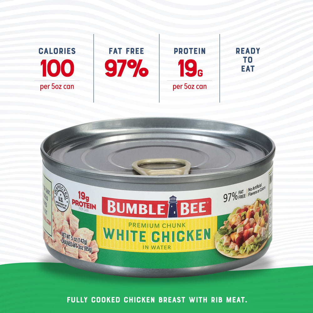 Bumble Bee chicken in a salad being prepared, showcasing versatility.