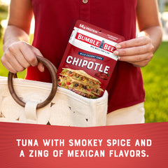 Bumble Bee chipotle tuna served atop salad for smoky flavor boost.