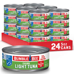 Bumble Bee Chunk Light Tuna in Oil can with light, flaky texture ideal for sandwiches