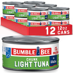 Bumble Bee Chunk Light Tuna in Water can shown as a lean protein option for quick meals.