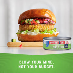 Bumble Bee tuna labeled kosher and gluten-free for keto-friendly meals.