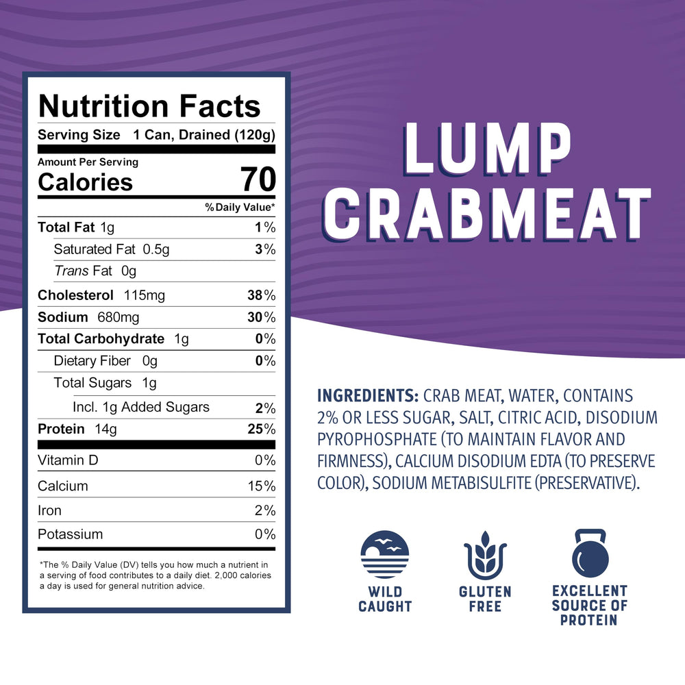 Bumble Bee Lump Crab Meat drain-before-use demonstrates easy draining for ready-to-use seafood.