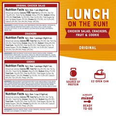 Bumble Bee Lunch on the Run chicken salad with cookie and spoon, satisfying lunch choice.