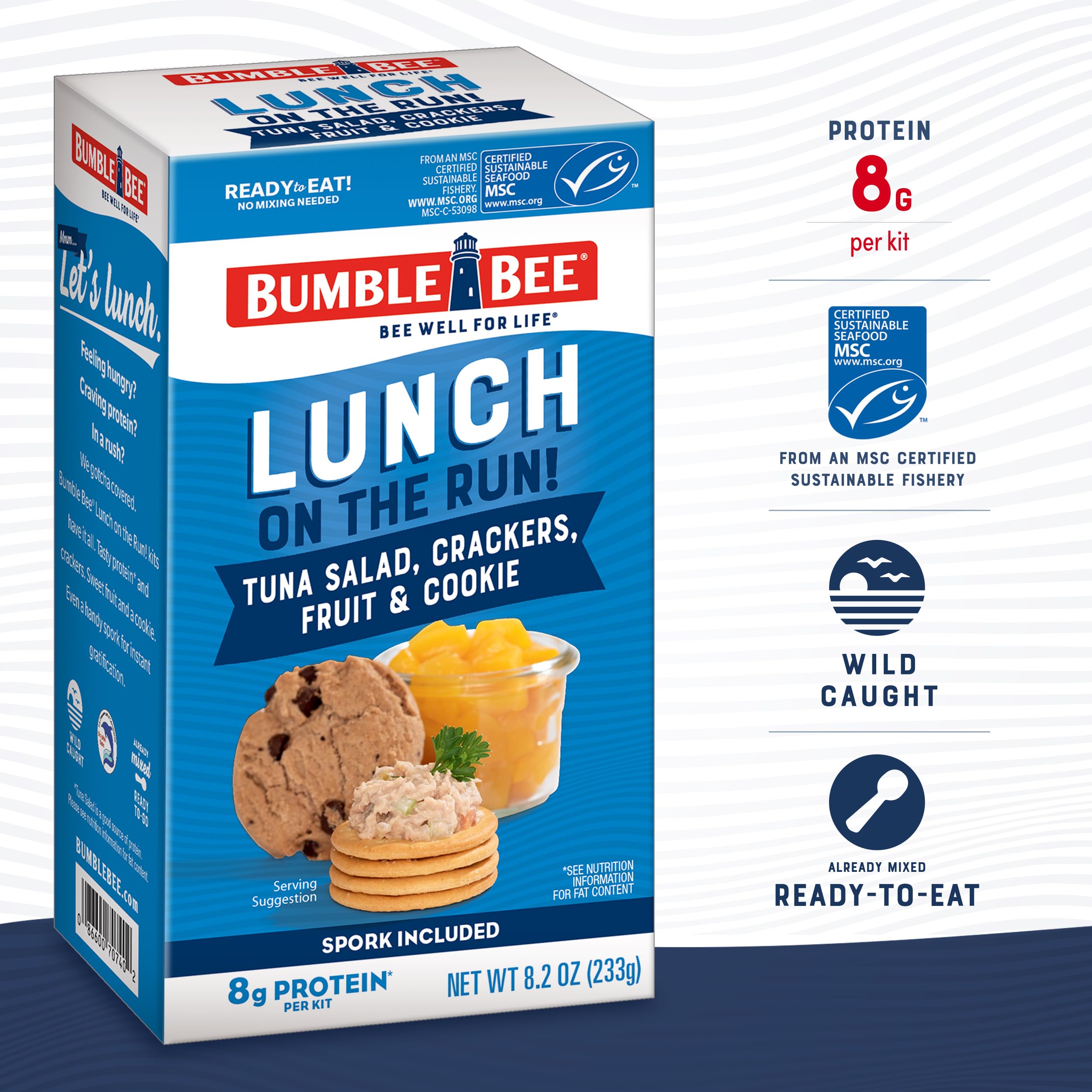 Bumble Bee Lunch On The Run cookie image, a chocolate chip finish.