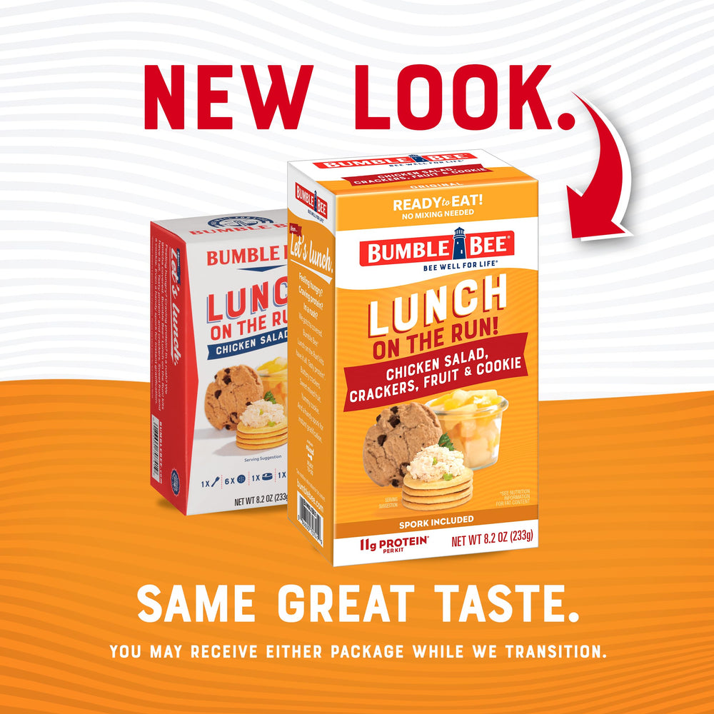 Bumble Bee Lunch on the Run open-can design, easy access for quick meals.