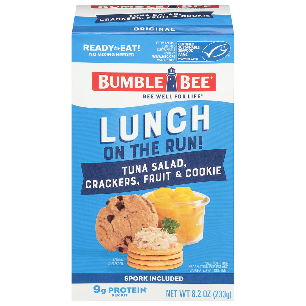 Bumble Bee Lunch On The Run tuna salad image, ready-to-eat convenience for busy days.