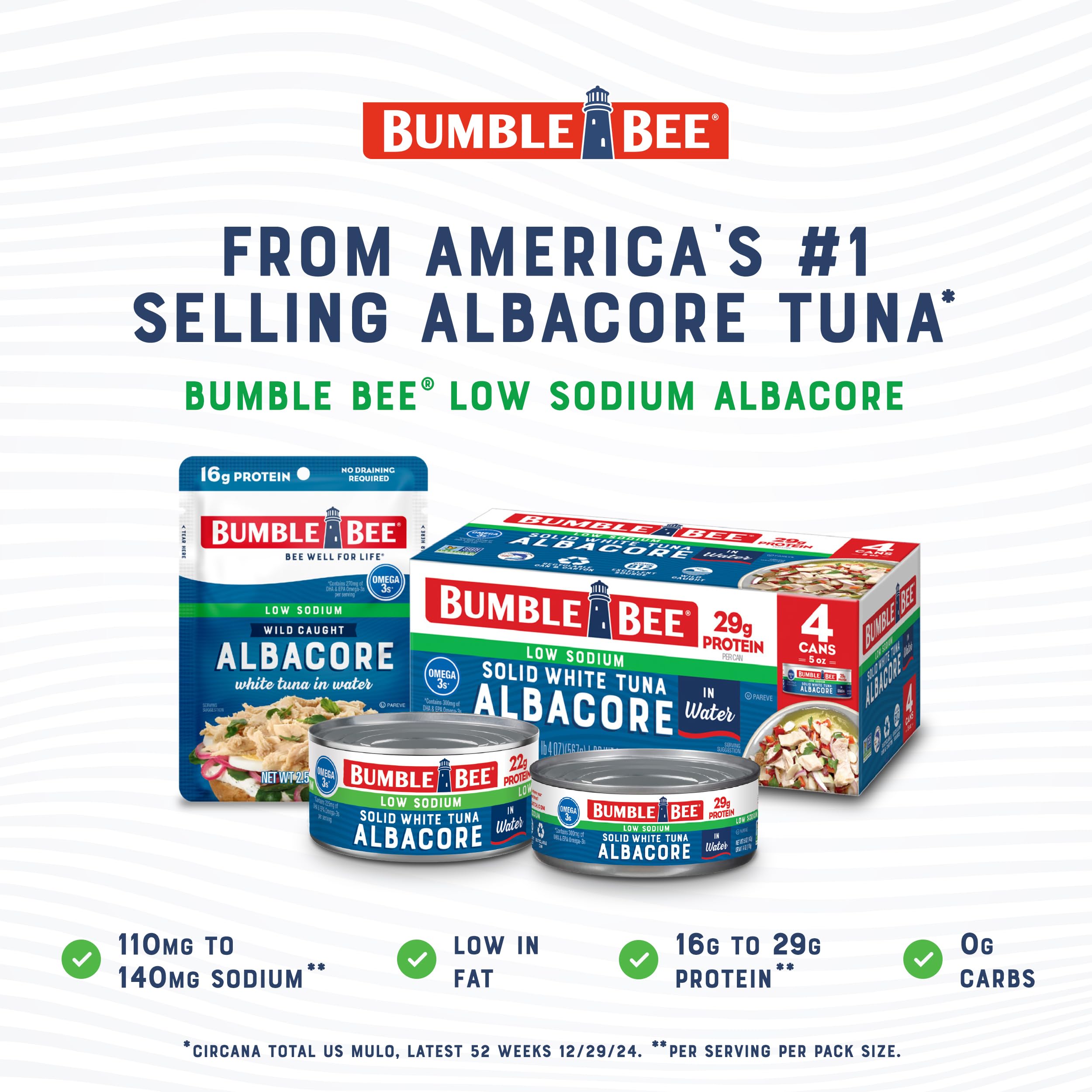 Bumble Bee non-GMO Project verified tuna with certification visible.