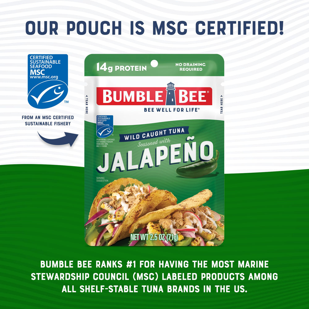 Bumble Bee Ready-to-Eat Tuna Pouch ideal for on-the-go lunches.