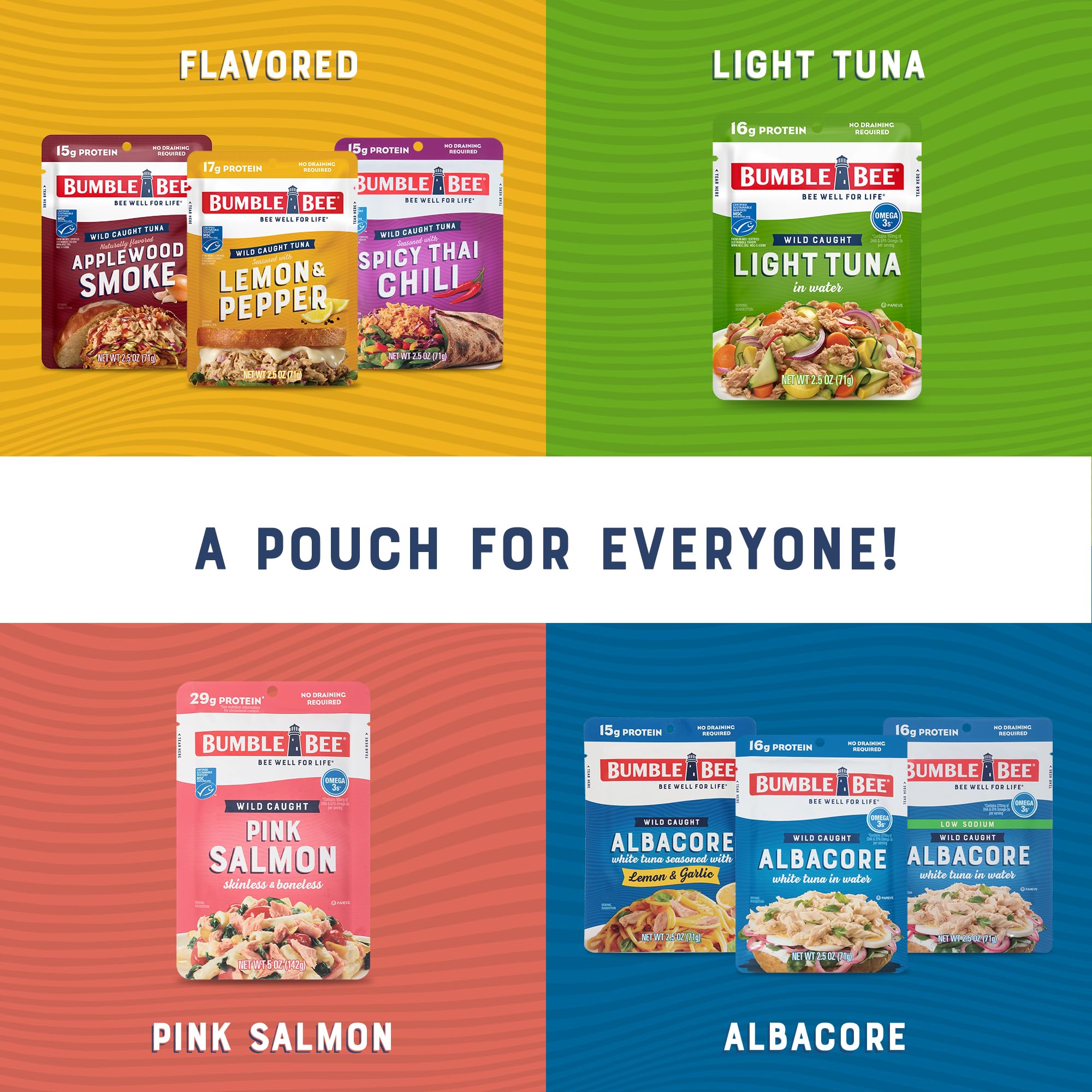 Bumble Bee pantry-ready tuna salad pouch for quick protein boosts