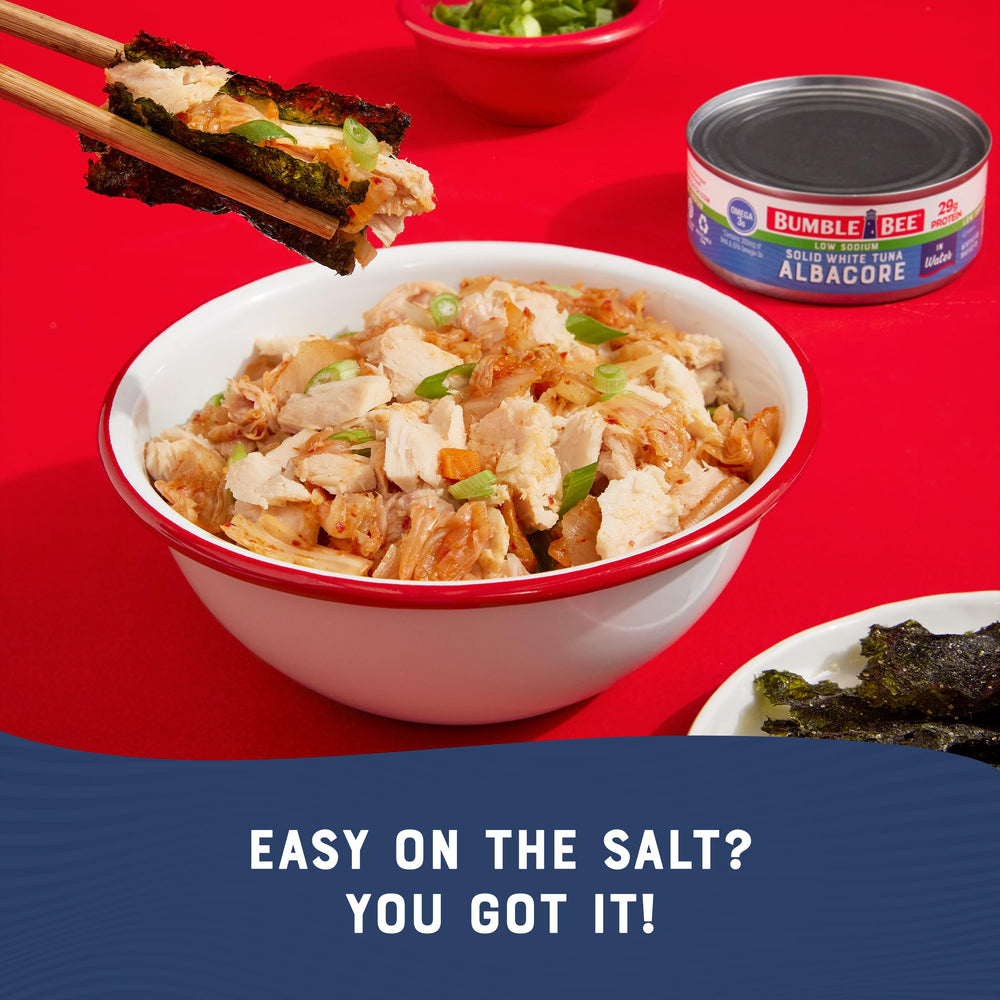 Bumble Bee 5 oz tuna can stored in pantry for easy travel meals