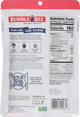Bumble Bee pink salmon with 29g protein per serving for meals